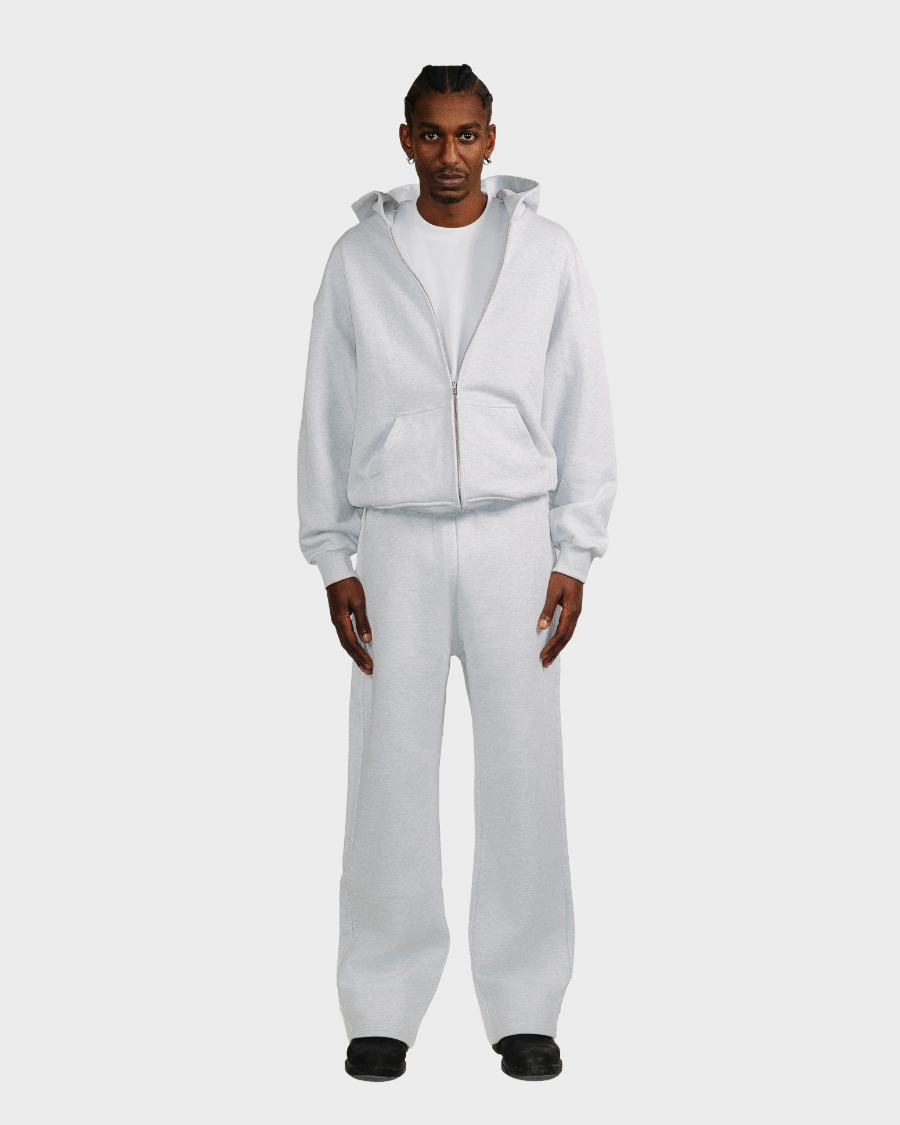 ZIP HOODIE ‘HEATHER GREY’