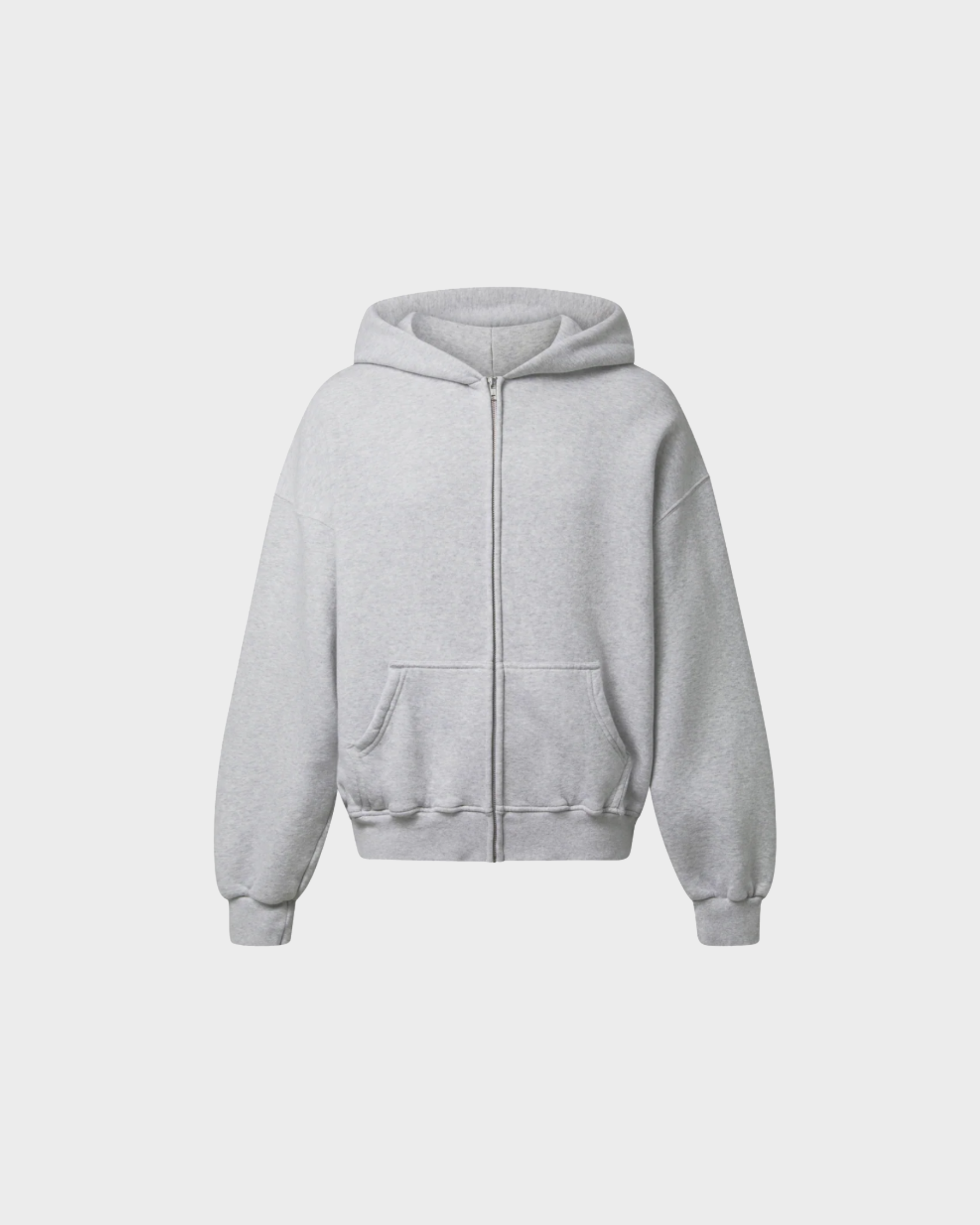 ZIP HOODIE ‘HEATHER GREY’