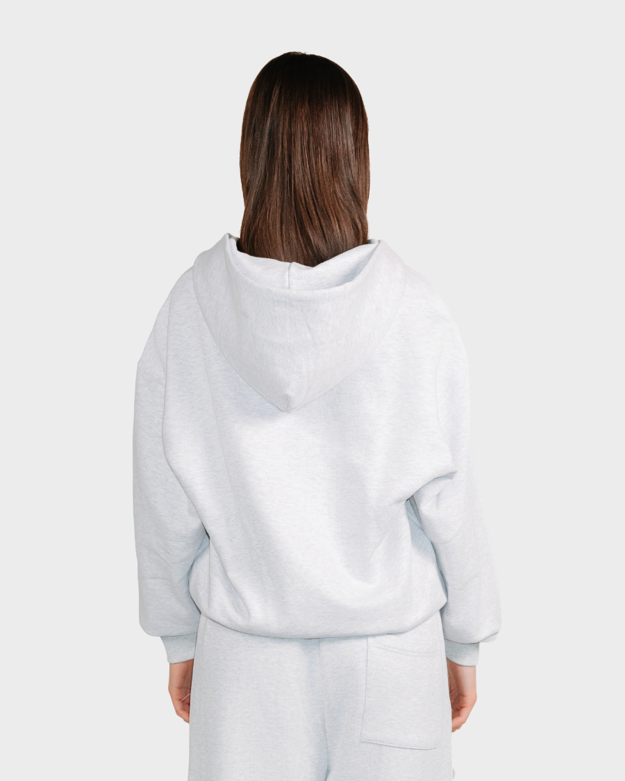 ZIP HOODIE ‘HEATHER GREY’